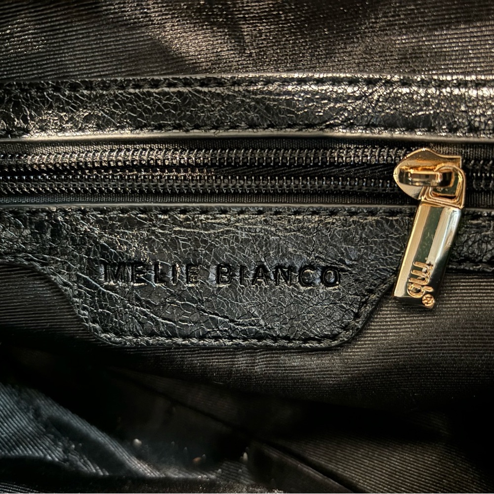 Anthropologie Black Leather Shoulder Bag - Picture 2 of 5